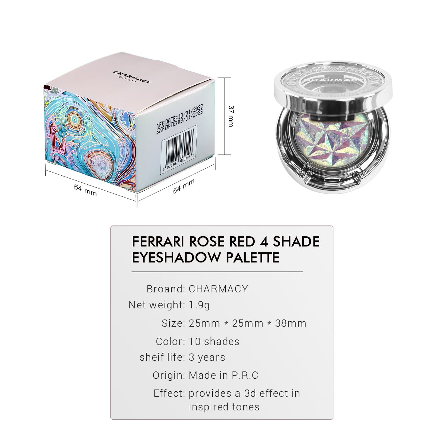 CMC Transparent Multichrome Eyeshadow Highlighter