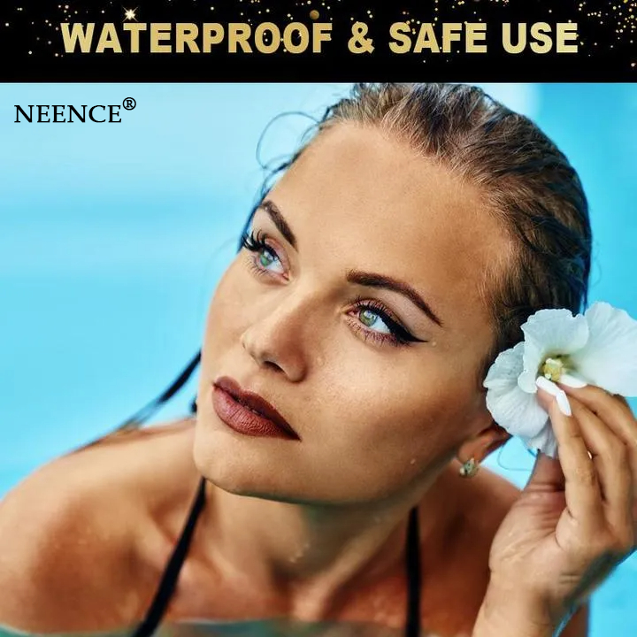 NEENCE® 8 Colors Reusable Eyeliner and Eyelash Stickers with Glitter