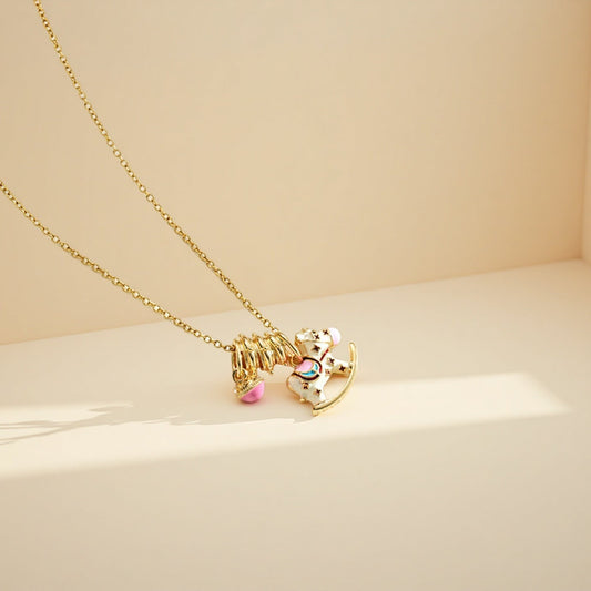 Oil-dripping foal necklace 2025081310