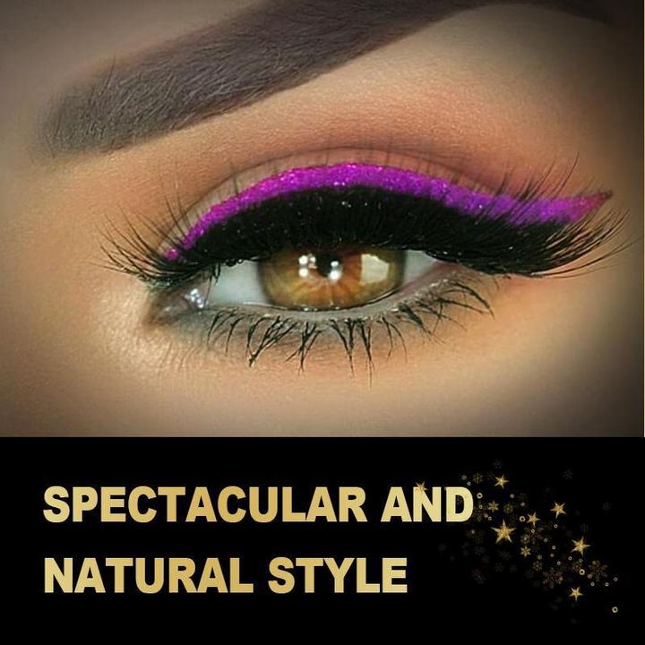 NEENCE® 8 Colors Reusable Eyeliner and Eyelash Stickers with Glitter